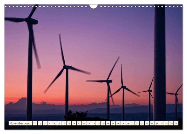 Produktbild: Windrad - Fluch und Segen (Wandkalender 2026 DIN A3 quer), CALVENDO Monatskalender