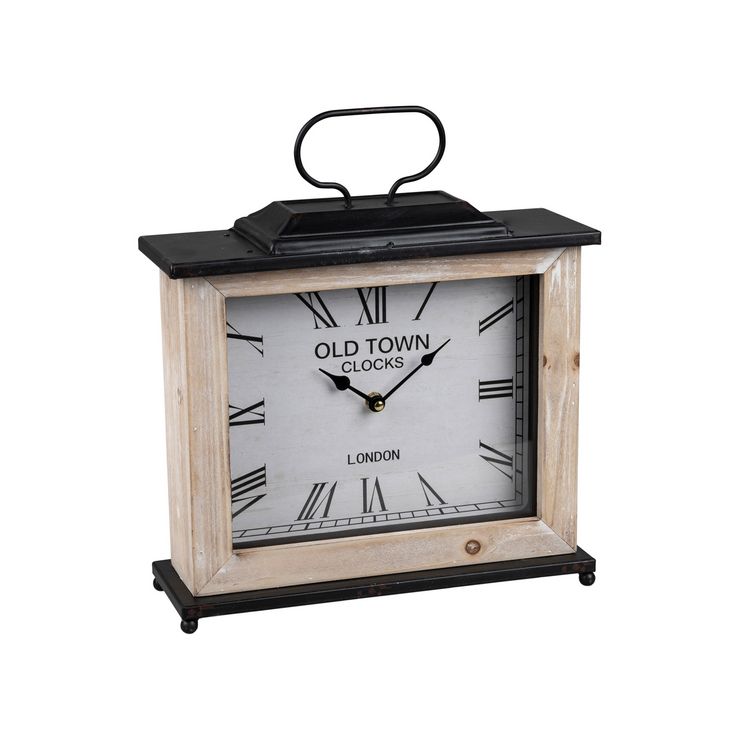 Produktbild: formano Standuhr 32 cm Metall-Holz Tischuhr Standuhr 32 cm Metall-Holz Tischuhr