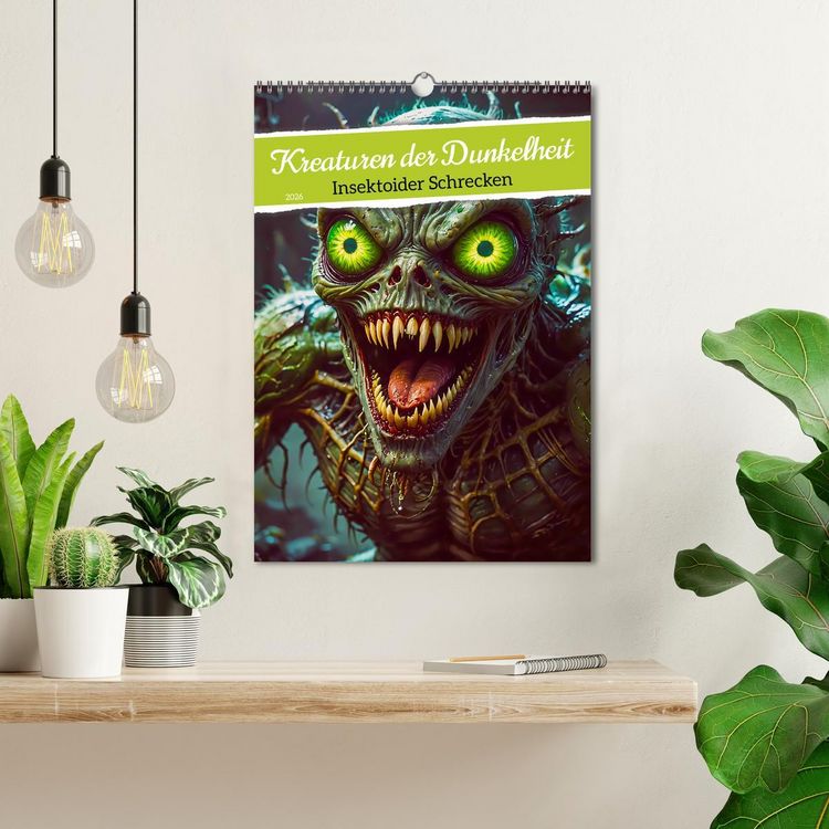 Produktbild: Kreaturen der Dunkelheit - Insektoider Schrecken (Wandkalender 2026 DIN A3 hoch), CALVENDO Monatskalender