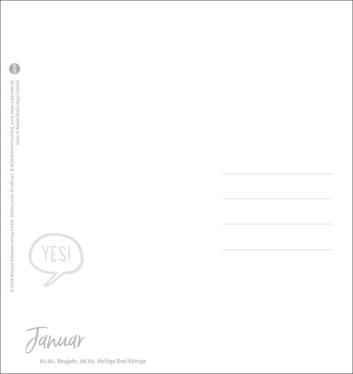 Produktbild: Never give up! Postkartenkalender 2027 - Durchhalten. Denn alles wird gut.