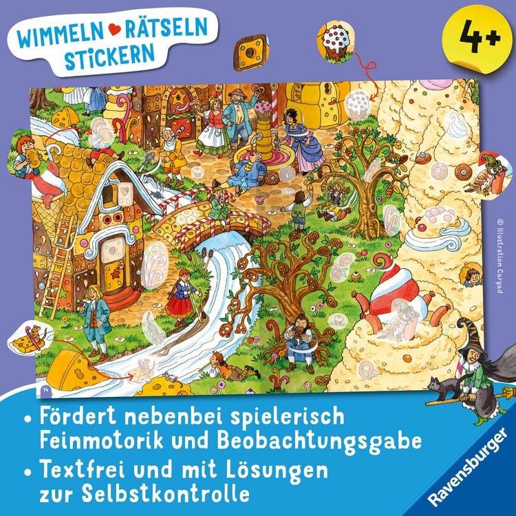 Produktbild: Wimmeln, R&auml;tseln, Stickern: M&auml;rchen