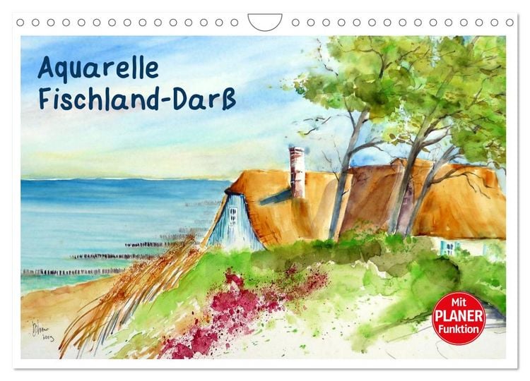 Produktbild: Aquarelle - Fischland-Dar&szlig; (Wandkalender 2026 DIN A4 quer), CALVENDO Monatskalender