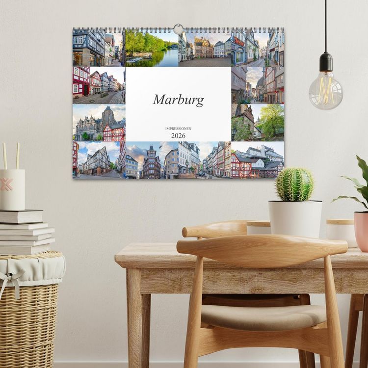 Produktbild: Marburg Impressionen (Wandkalender 2026 DIN A3 quer), CALVENDO Monatskalender