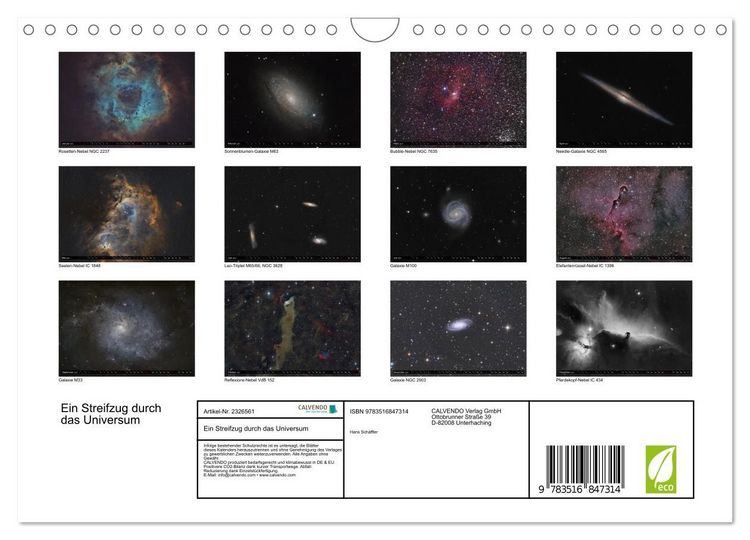 Produktbild: Ein Streifzug durch das Universum (Wandkalender 2027 DIN A4 quer), CALVENDO Monatskalender