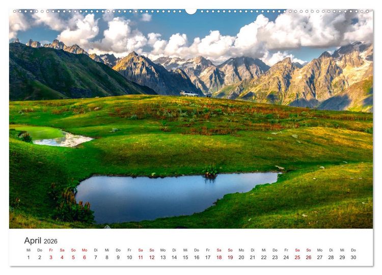 Produktbild: Georgien - Einmalige Landschaften (hochwertiger Premium Wandkalender 2026 DIN A2 quer), Kunstdruck in Hochglanz