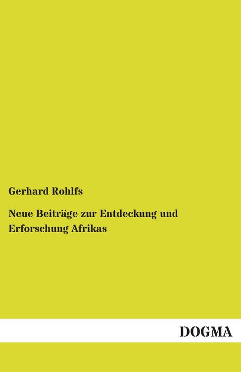 Produktbild: Neue Beitr&auml;ge zur Entdeckung und Erforschung Afrikas