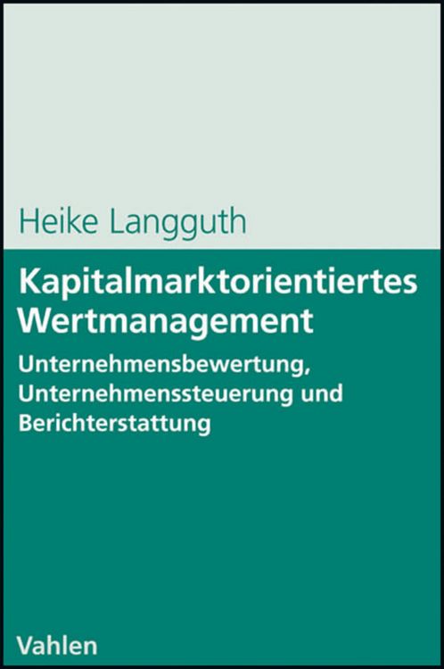 Produktbild: Kapitalmarktorientiertes Wertmanagement