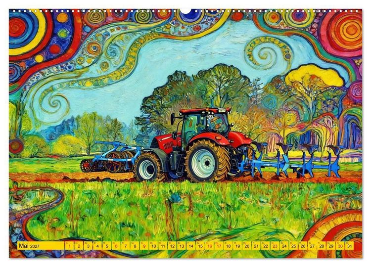 Produktbild: Farbenfrohes Landleben (Wandkalender 2027 DIN A2 quer), CALVENDO Monatskalender