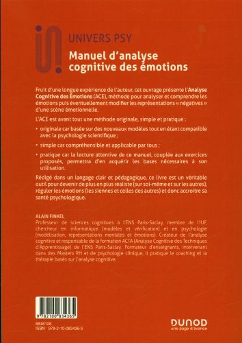 Produktbild: Manuel d'analyse cognitive des &eacute;motions : th&eacute;orie et applications