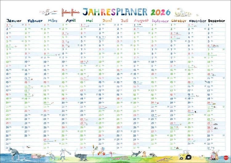 Produktbild: Helme Heine: Tafelkalender A3 2026