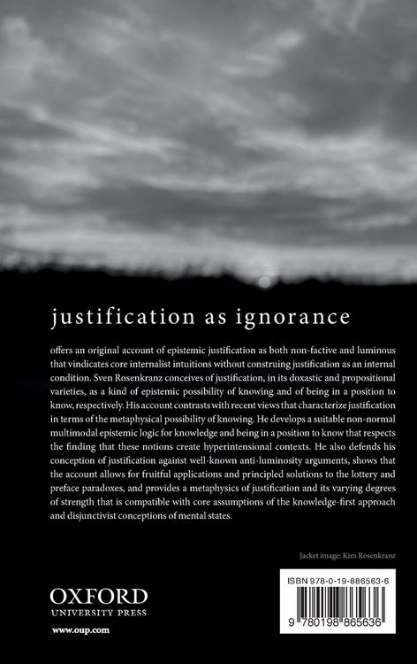 Produktbild: JUSTIFICATION AS IGNORANCE C