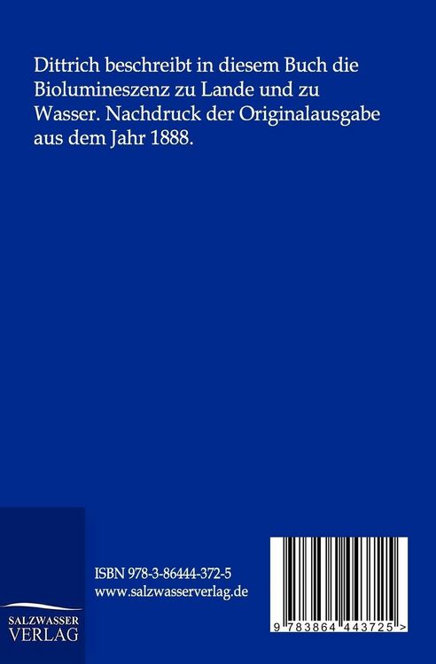 Produktbild: &Uuml;ber das Leuchten der Tiere