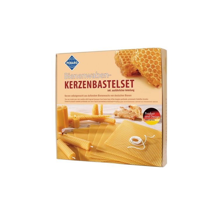 Produktbild: PEBARO WACHS-SET 1 - Bienenwaben-Kerzenbastelset, Naturprodukt, Bienenwachs-Kerzen