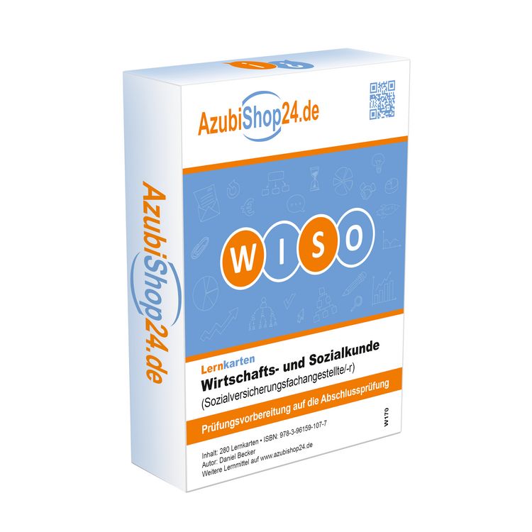 Produktbild: Lernkarten Wirtschafts- und Sozialkunde Sozialversicherungsfachangestellte Sozialversicherungsfachangestellter Pr&uuml;fungsvorbereitung Wiso Pr&uuml;fung