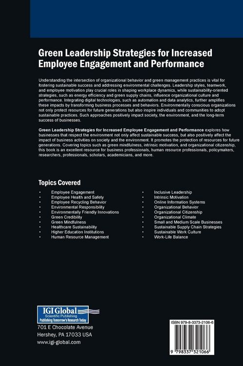 Produktbild: Green Leadership Strategies for Increased Employee Engagement and Performance