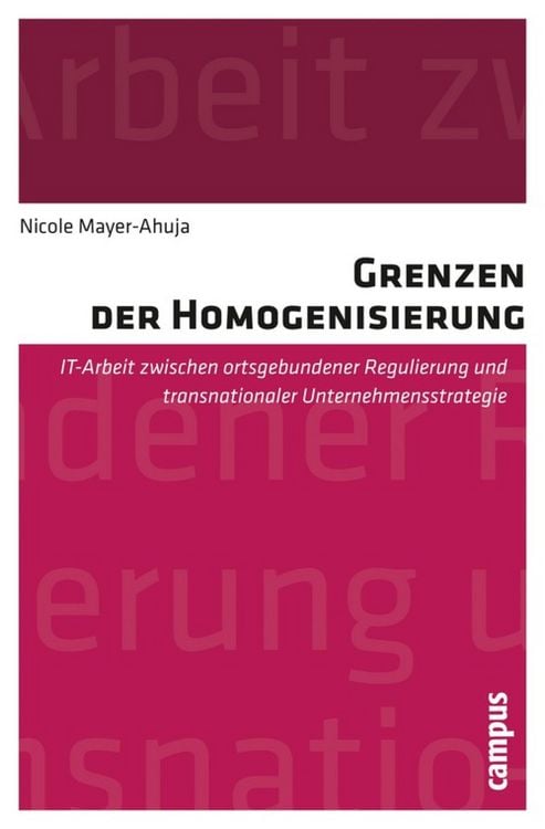 Produktbild: Grenzen der Homogenisierung