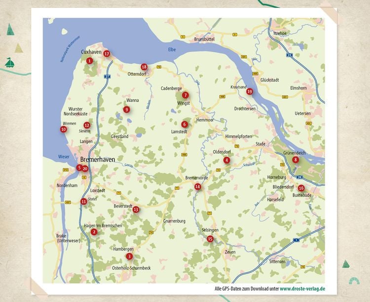 Produktbild: Zwischen Elbe und Weser. Wandern für die Seele