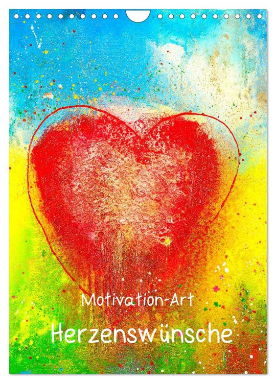 Produktbild: Motivation-Art Herzensw&uuml;nsche (Wandkalender 2026 DIN A4 hoch), CALVENDO Monatskalender