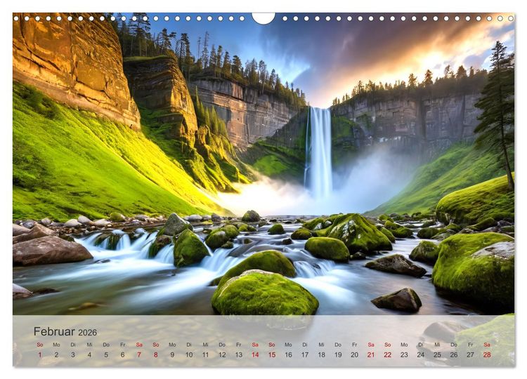 Produktbild: Fl&uuml;sse der Fantasie (Wandkalender 2026 DIN A3 quer), CALVENDO Monatskalender