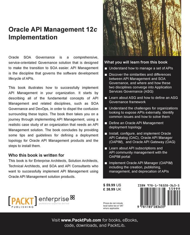 Produktbild: Oracle API Management 12c Implementation