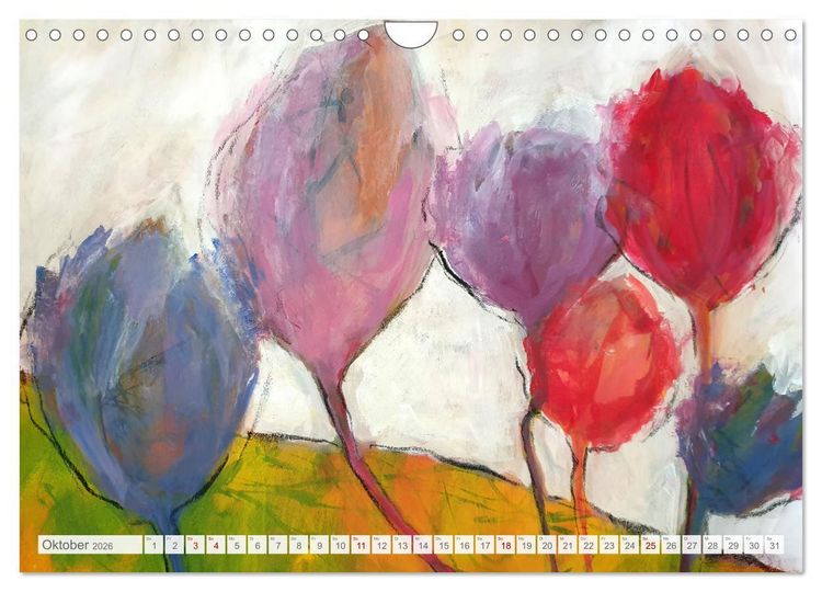 Produktbild: Lebendige Stille - Ein Jahr mit gemalten Stillleben (Wandkalender 2026 DIN A4 quer), CALVENDO Monatskalender