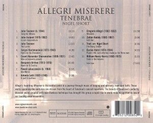 Produktbild: Short/Tenebrae: Miserere