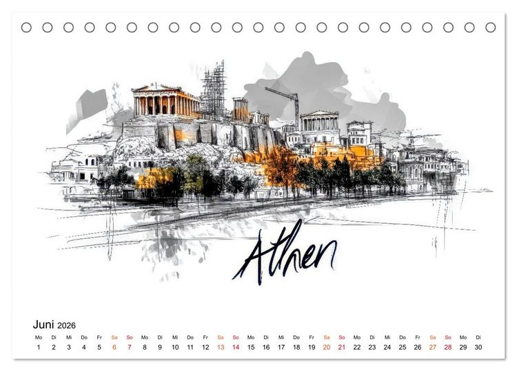 Produktbild: Europas St&auml;dte - ein Kalender f&uuml;r Entdecker (Tischkalender 2026 DIN A5 quer), CALVENDO Monatskalender