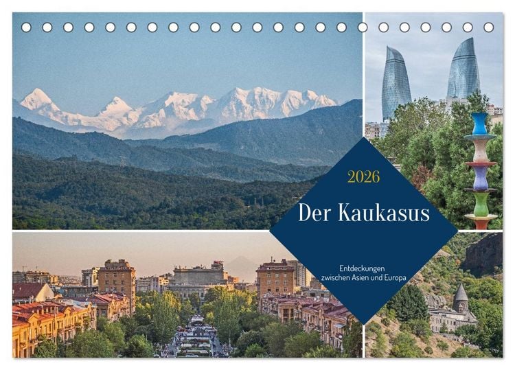 Produktbild: Der Kaukasus - Entdeckungen zwischen Asien und Europa (Tischkalender 2026 DIN A5 quer), CALVENDO Monatskalender