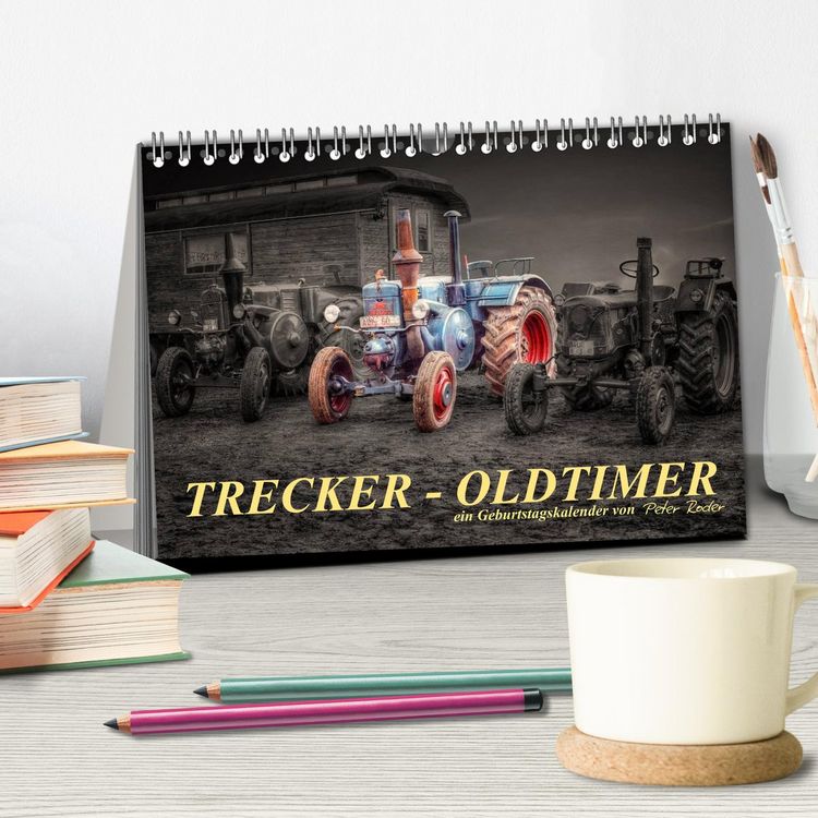 Produktbild: Trecker - Oldtimer / Geburtstagskalender (Tischkalender 2026 DIN A5 quer), CALVENDO Monatskalender