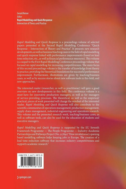 Produktbild: Rapid Modelling and Quick Response