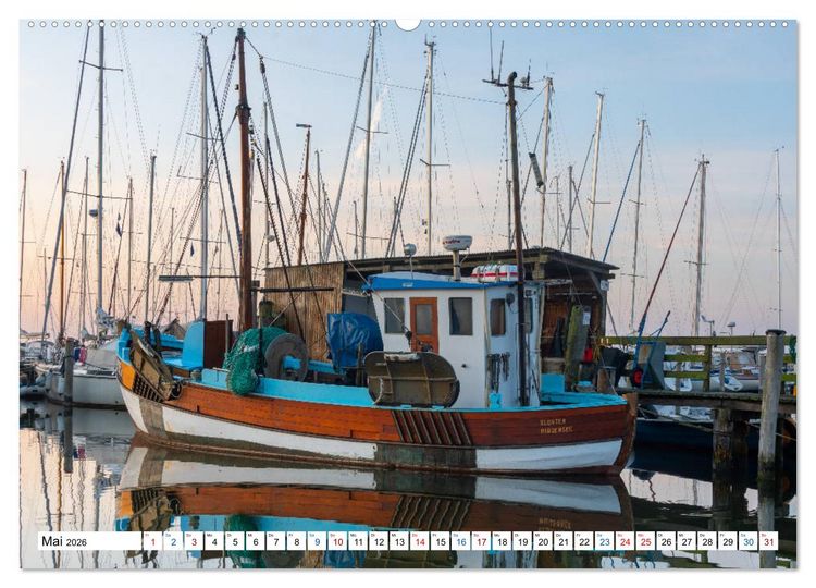 Produktbild: Schiff und Segel - HIDDENSEE (Wandkalender 2026 DIN A2 quer), CALVENDO Monatskalender