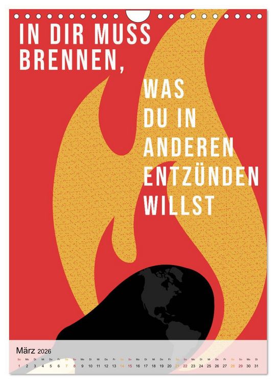Produktbild: Dein monatlicher Motivationsschub: Das Leben wird nicht leichter, Du wirst nur st&auml;rker. (Wandkalender 2026 DIN A4 hoch), CALVENDO Monatskalender