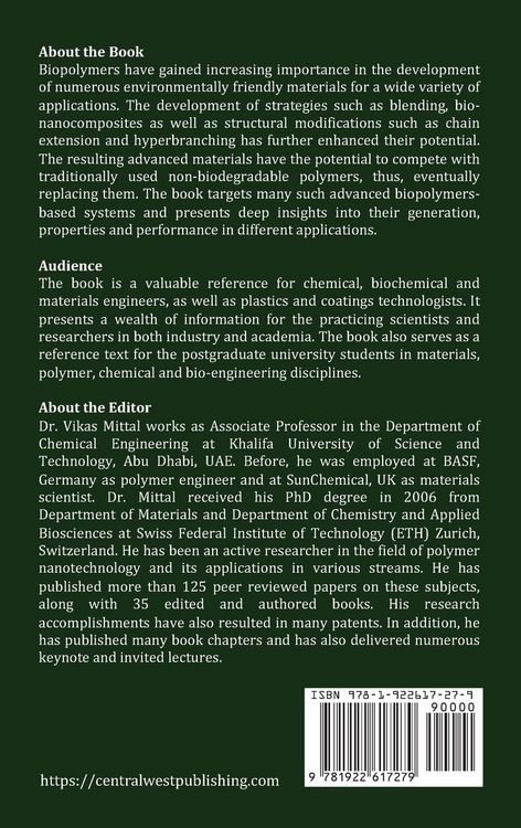 Produktbild: Biopolymers Based Advanced Materials (Volume 2)