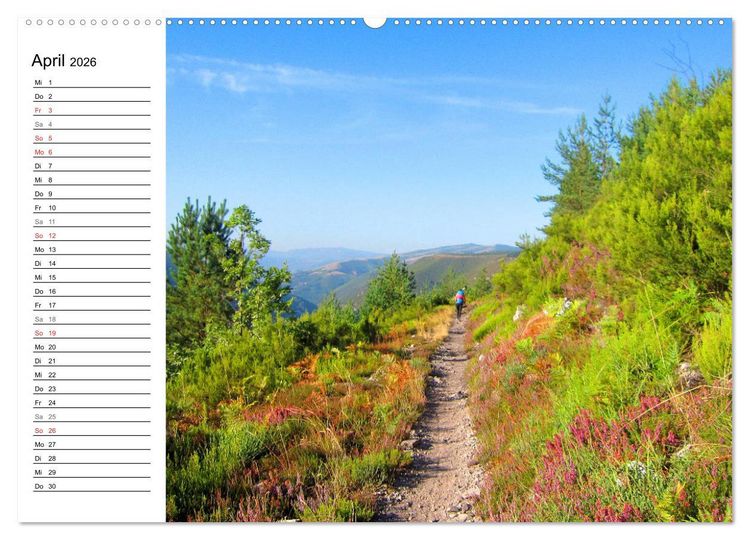 Produktbild: Jakobsweg - Camino Primitivo (Wandkalender 2026 DIN A2 quer), CALVENDO Monatskalender