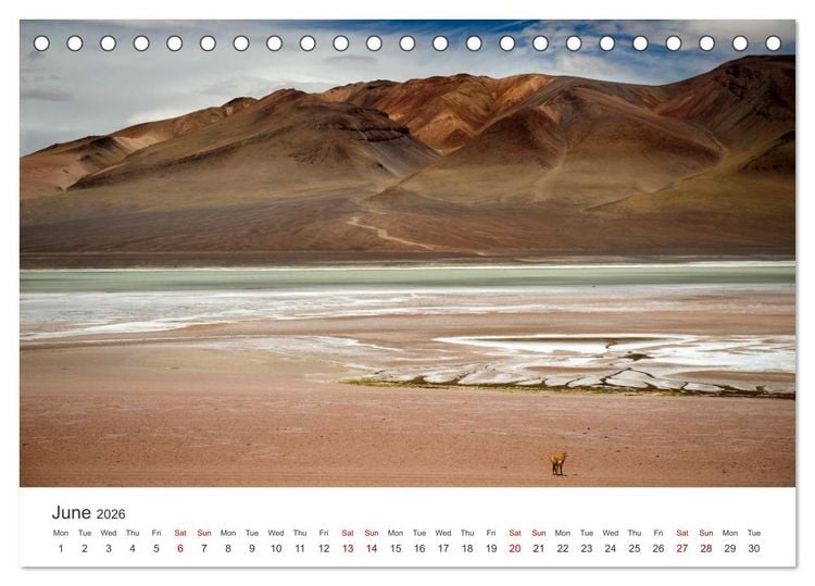 Produktbild: A quick trip to Argentina and Chile (Desk Calendar 2026 DIN A5 landscape), CALVENDO 12 Month DeskCalendar