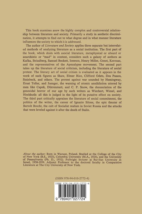 Produktbild: Literature and Society