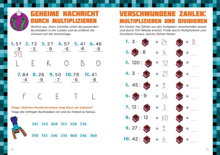 Produktbild: Mathe f&uuml;r Minecrafter - Multiplizieren und Dividieren