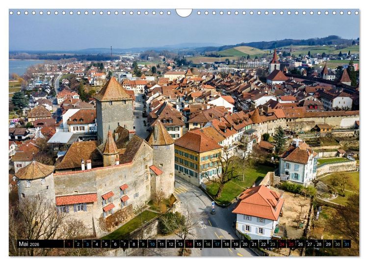 Produktbild: Murten &ndash; Historischer Charme am Ufer des Murtensees (Wandkalender 2026 DIN A3 quer), CALVENDO Monatskalender