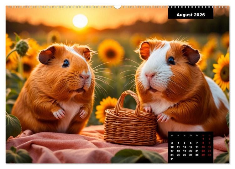 Produktbild: Meerschweinchen mal anders! (hochwertiger Premium Wandkalender 2026 DIN A2 quer), Kunstdruck in Hochglanz
