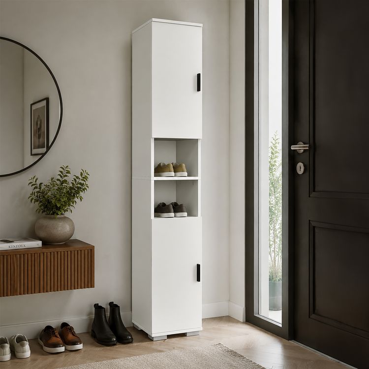 Produktbild: Holz schmaler Schuhschrank Dielenm&ouml;bel Gados M