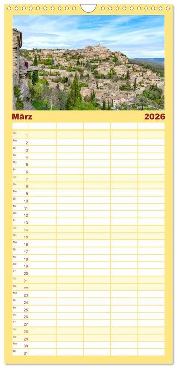 Produktbild: Familienplaner 2026 - Provence. Licht und Lebensfreude mit 5 Spalten (Wandkalender, 21 x 45 cm) CALVENDO