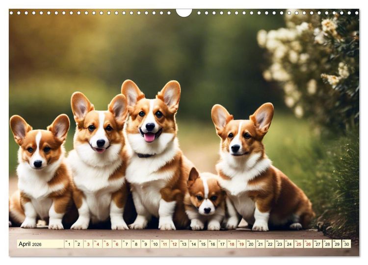 Produktbild: Welsh Corgi Pembroke (Wandkalender 2026 DIN A3 quer), CALVENDO Monatskalender