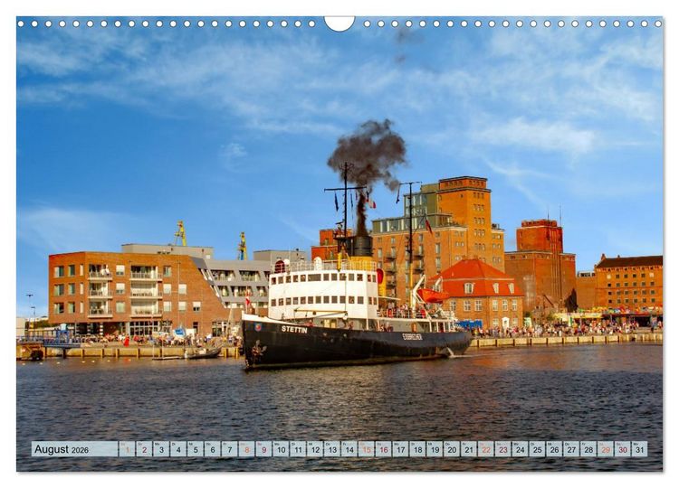 Produktbild: Dampfeisbrecher Stettin - Auf Besuch in der Hansestadt Wismar (Wandkalender 2026 DIN A3 quer), CALVENDO Monatskalender