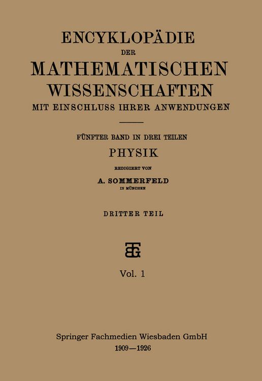 Produktbild: Encyklop&auml;die der Mathematischen Wissenschaften mit Einschluss ihrer Anwendungen