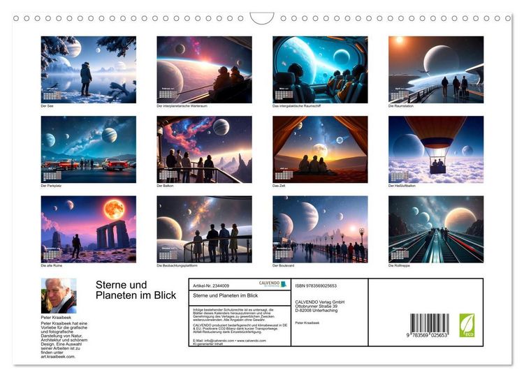 Produktbild: Sterne und Planeten im Blick (Wandkalender 2027 DIN A3 quer), CALVENDO Monatskalender