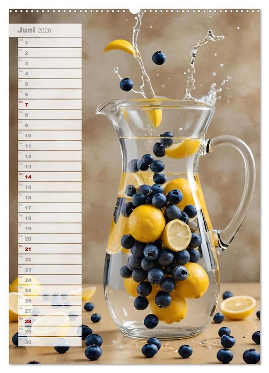 Produktbild: Vitalit&auml;t im Glas - Erfrischende Momente mit Infused Water Kreationen (hochwertiger Premium Wandkalender 2026 DIN A2 hoch), Kunstdruck in Hochglanz