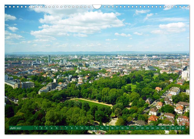 Produktbild: Gr&uuml;nes Mannheim (Wandkalender 2027 DIN A3 quer), CALVENDO Monatskalender