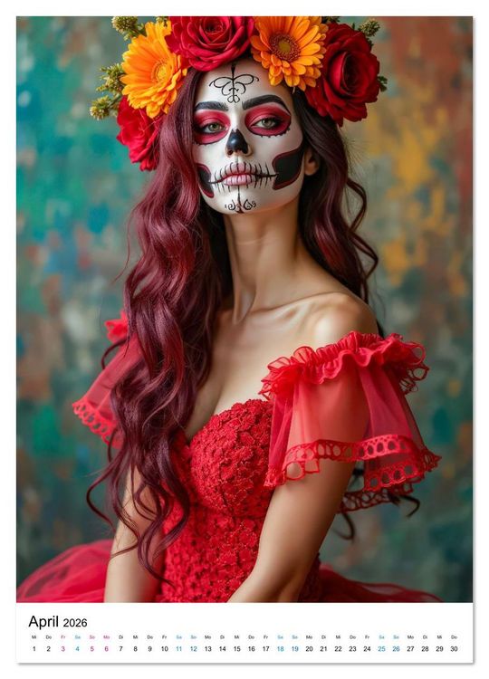 Produktbild: La Catrina - Poesie der Verg&auml;nglichkeit (Wandkalender 2026 DIN A3 hoch), CALVENDO Monatskalender