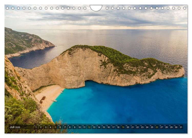 Produktbild: Zakynthos - Griechische Idylle im Ionischen Meer (Wandkalender 2026 DIN A4 quer), CALVENDO Monatskalender