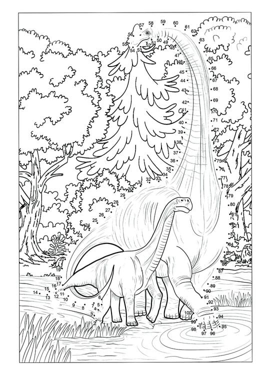 Produktbild: Punkt-zu-Punkt Dinosaurier Malbuch f&uuml;r Kinder von 7&ndash;10 Jahren mit 50 authentischen Ausmalbildern